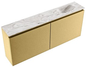 Mondiaz Ture DLux toiletmeubel 120cm oro met wastafel glace rechts zonder kraangat