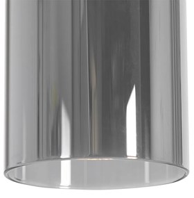 Moderne hanglamp zwart met smoke glas 5-lichts - Stavelot Modern E27 rond Binnenverlichting Lamp