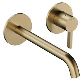 Hotbath Ace Afbouwdeel - voor wastafelmengkraan - 20cm uitloop - inbouwdeel - Geborsteld Messing PVD AC105EXTBBP/HBCB105