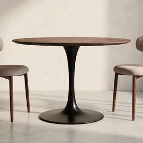Kare Design Invitation Ronde Eettafel Walnoot 120cm - 120 X 120cm.