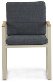 Tuinstoel Aluminium/Teak Taupe-naturel-bruin Lifestyle Garden Furniture Faro