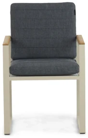 Tuinstoel Aluminium/Teak Taupe-naturel-bruin Lifestyle Garden Furniture Faro