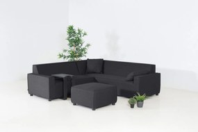 Flow. Club hoekbank sooty All Weather loungeset Zwart Sunbrella loungeset outdoor textiel - weerbestendig