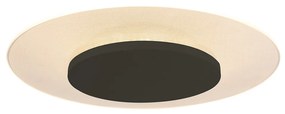 Moderne plafondlamp wit met zwart 36cm incl. LED - Lido Modern rond Binnenverlichting Lamp