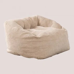 Corduroy Fauteuil Poef (70 Cm) Thiago Bruin - Tarwe - Sklum