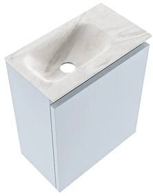 Mondiaz Ture DLux toiletmeubel 40cm clay met wastafel ostra links zonder kraangat