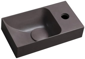 Sapho Piccolino fontein beton kraangat rechts 31x17cm donkerbruin