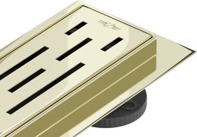 Mexen Flat 360° M01 draaibare lineaire afvoer 50 cm, goud - 1520050-40