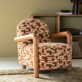 Fauteuil Met Hout Print