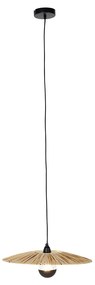 Landelijke hanglamp zwart met touw 45 cm - Leia Landelijk,Oosters E27 rond Binnenverlichting Lamp