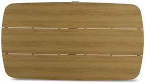 Dining Tuintafel rechthoekig 220 x 100 cm Aluminium/Polywood (teakfinish) Taupe Camila