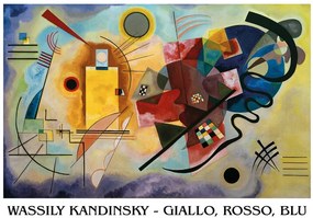 Kunstdruk Geel, Rood, Blauw, Wassily Kandinsky
