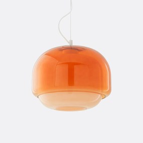 Hanglamp in gekleurd glasØ30,5 cm, Kinoko