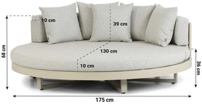 Santika Furniture Santika Lakeview Daybed Aluminium Taupe