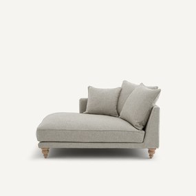 Longchair van gestructureerd viscose en linnen, LAZARE