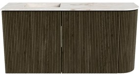 Mondiaz Joya DLux 80cm toiletmeubel ronding rechts shadow met wastafel faye links zonder kraangat frappe
