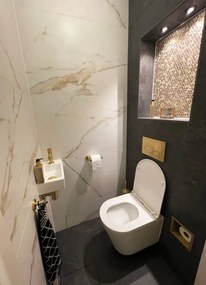 Hoogglans Vloertegel 60x60 Cm Marmerlook Cifre Diamond Gold Brillo RBT06