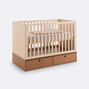 Babybed in grenen met opberglades, Bloky