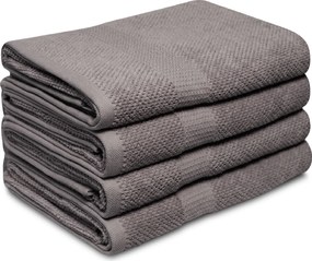 Handdoek Popcorn Collectie – 4 stuks – 70×140 – grijs
