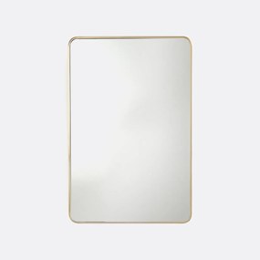 Rechthoekige spiegel, metaal, breedte 60 x hoogte 90 cm, IODUS