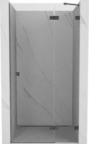 Mexen Lunar douchedeur scharnierend rechts 80 cm, transparant, geweer metaal - 834-080-000-95-00-P