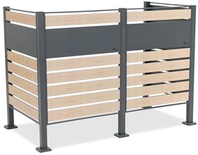 Overdekking voor 2 afvalbakken 120l of 240l Breda CoverTech