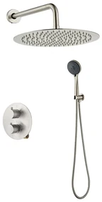 Saniclear Exclusive inbouw regendouche 30cm rond met wandarm en 3 standen handdouche RVS