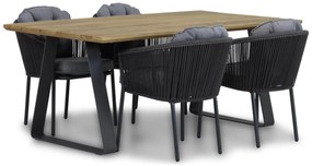 Tuinset 4 personen 180 cm Rope Grijs Santika Furniture Santika
