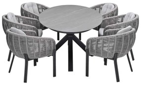 Garden Impressions Padula tuinset 7-delig - Scot tuintafel Napoli sand 230x115 cm