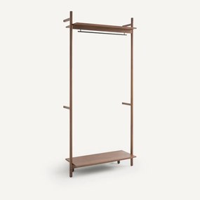 Kledingrek voor dressing, notenhout en fineer, Rory