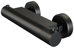 Brauer Stripe thermostatische douchekraan zwart mat