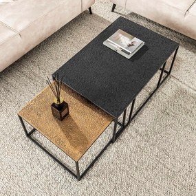 Metallic Salontafelset Rechthoekig - 90 X 60cm.