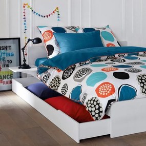 Bed met lattenbodem, lade en legplanken, Crawley