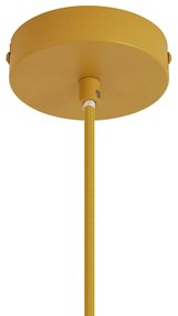 Retro hanglamp okergeel met mat glas - Fedde