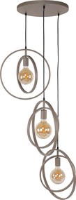 Hanglamp Metalen Ringen Beige