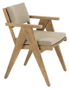 4 Seasons Outdoor Mats tuinset teak met Hampton tuintafel 240  cm Tuinset   beige weerbestendig