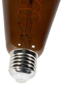 Set van 5 E27 dimbare LED lampen ST64 bruin 4W 100 lm 1800K