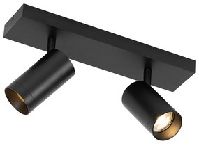 Moderne plafondspot zwart verstelbaar 2-lichts - Jeana Luxe