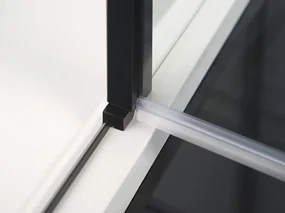 Polysan Zoom Line Black zwarte douchecabine 110x100cm anti-kalk
