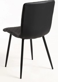Set 4 Rom Kunstlederen Stoelen