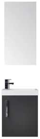 Sanicare Q40 toiletmeubel met spiegel 40 cm antraciet
