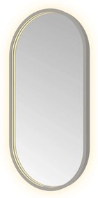 Hotbath &More Oval spiegel ovaal 40x80cm geborsteld gunmetal PVD