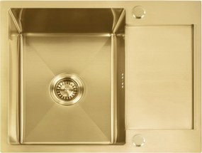 Stalen spoelbak Paul BRUSH GOLD