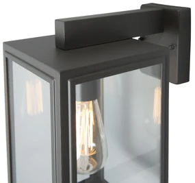 Industriële buiten wandlamp grijs IP44 - Sutton down Klassiek / Antiek, Landelijk / Rustiek, Retro E27 IP44 Buitenverlichting kubus / vierkant vierkant
