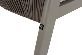 Tuinset 6 personen 240 cm Aluminium/rope Taupe Santika Furniture Santika