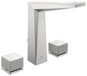 Grohe Allure brilliant private collection wastafelkraan M-Size 3-gats white s.steel 20671DC0