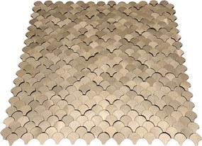 Zelfklevende Mozaïektegels Metaal | Visschub Goud | 28,8×29,8 cm | Keuken, Bad &amp; WC