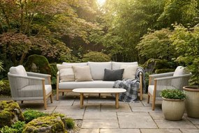 Stoel en Bank Loungeset 5 personen Aluminium/rope Grijs  Lifestyle Garden Furniture Bloom