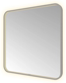 Hotbath &More Soft Square rechthoekige spiegel 80x80cm geborsteld gunmetal PVD