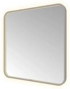 Hotbath &More Soft Square rechthoekige spiegel 80x80cm geborsteld gunmetal PVD